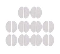 KAKASEA Lot de 10 paires de plaquettes de nez autocollantes fines en silicone souple pour lunettes de vue Transparent