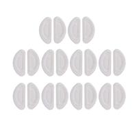 KAKASEA Lot de 10 paires de plaquettes de nez autocollantes fines en silicone souple pour lunettes de vue Transparent