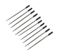 KAKASEA Lot de 10 recharges métal 115 mm pour stylo bille à base d'huile Bleu/noir