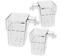 KAKASEA Lot de 3 pots de fleurs transparents durables pour une installation et un retrait faciles