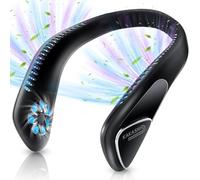 Kakashi Ventilateur de cou portable rechargeable 6000 mAh, ventilateur personnel portable sans pales avec 3 vitesses, refroidissement à 360 °, ventilateur de cou à suspendre sans feuilles pour voyage