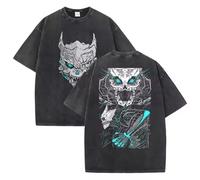 kakazoomm store Anime Kaiju Anime No 8 T-Shirt Hibino Kafka Graphics T Shirt Hommes Coton Manches Courtes Unisex Vintage Washed T-Shirts