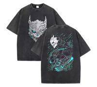 kakazoomm store Anime Kaiju Anime No 8 T-Shirt Hibino Kafka Graphics T Shirt Hommes Coton Manches Courtes Unisex Vintage Washed T-Shirts