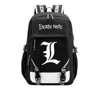 kakazoomm store Sac à dos Death Anime Note Sac d'école pour étudiant imprimé avec le motif du manga L Lawliet Sac à dos de voyage et de loisirs en plein air