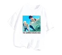 kakazoomm store The Summer Anime Hikaru Died Cartoon Pattern Unisex T-Shirt for Comic Con Short Sleeve