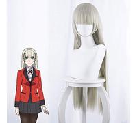 Kakegurui xx Momobami Ririka Cosplay Wig for Women Girl 80 cm Long Straight Anime Wig Heat Resistant Synthetic Hair Party Wig Blo