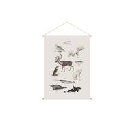 Kakemono enfant tableau en toile suspendue illustration animaux polaires L40 x H60 cm POLAR