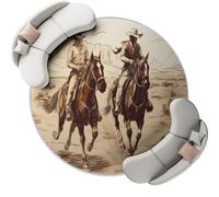 Kaki Tapis de Salon Rond 60 cm, Vintage Western Désert Tapis Chambre Antidérapant Lavable, Ne Perd Pas Ses Poils Moelleux Moquette pour Chambre d'enfant Salle à Manger
