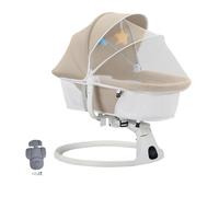 Kaki Transat Bébé Électrique Pliable avec Télécommande Berceau Automatique Vibrant Siège Bébé Réglable Balancelle Relax