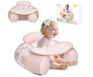 KAKIBLIN Chaise gonflable pour bébé Sit Me Up - Siège portable pour bébé avec housse lavable pour 3 à 36 mois, pliable pour voyage et maison