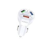 Kaku KSC-486 Chargeur voiture 20W Chargeur voiture 4.8A 3x USB Quick Charge 3.0 Blanc