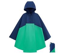 KAKU NANU Poncho de pluie pour enfants de 3 à 13 ans, léger, imperméable, avec capuche, réutilisable