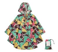 KAKU NANU Poncho Pluie Imperméable Enfant Cape Pluie Cahouet Fille Garçon Bleu 6 7 8 9 10 11 12 Ans