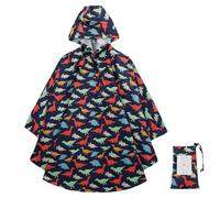 KAKU NANU Poncho Pluie Imperméable Enfant Cape Pluie Cahouet Fille Garçon Rouge 6 7 8 9 10 11 12 Ans