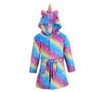 KAKU NANU Robe De Chambre Enfant Licorne Fille Peignoirs Poncho Polaire 4 5 Ans Peignoir Chaud Cadeau Fille
