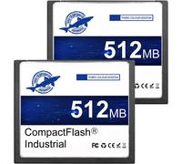 KAKUL-Dogfish 2 Pack 512Mo Compact Flash Card Carte Mémoire Cf Type I Haute Performance Fat16 Pour Équipements Industriels Et Appareils Photo Numériques Anciens