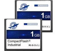 KAKUL-Dogfish Carte Mémoire Compact Flash 1Go 2 Pack Cf Card Type I Haute Performance Fat16 Pour Équipements Industriels Et Appareils Photo Numériques Anciens