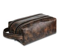 KaKuLan Trousse de toilette de voyage pour homme, kit Dopp vintage, résistant à l'eau, organiseur de rasage et de salle de bain, trousse de toilettage portable durable, petite trousse de maquillage et