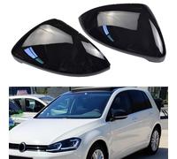 Kakulkomen 1 paire de coques de rétroviseur latéral gauche droit avec miroir pour V-W Golf MK7 7.5 GTI 7 Golf 7 R (noir)