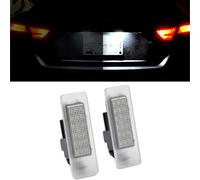 Kakulkomen 2 pièces LED feux de plaque d'immatriculation pour voiture lampe de plaque d'immatriculation compatible pour Re=nault Megane 4 Scenic IV Twingo Kangoo Koleos MK2 Clio IV V Logan Sandero