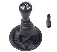 Kakulkomen Pommeau de levier de vitesse en cuir, Soufflet de levier de vitesse en cuir PU, Housse de levier de vitesse pour Citroën - Berlingo - II 2008-2018 (B - 5 vitesses et boîte automatique)