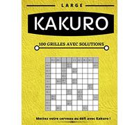 Kakuro: Livre pour adultes, gros caractères avec solution, ce jeu de réflexion est intellectuellement stimulant, il est un excellent moyen de passer ... vos enfants, votre femme ou votre mari