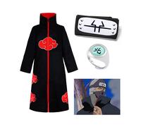 (Kakutu) Naruto Akatsuki Cosplay Vêtements Cos Accessoires Costumes Ensemble Bandeaux Bague Collier