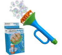 Kakyl-60623 Fun Trompette À Bulles De Savon Avec 60 Ml De Liquide À Bulles Et Bol,Machine À Bulles De Savon Multi Bubble,Trumpet Env.15,2x6,5x6,5 Cm,Pour Enfants À Partir De 3 Ans,Bleu/Vert