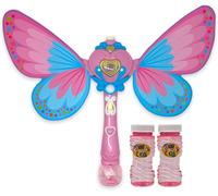 KAKYL-Bâton De Fée À Bulles Avec Lumière Clignotante,Ailes De Papillon,Distributeur De Bulles Plus De 1000 Bulles Par Minute,Cosplay,Anniversaire,Jardin,Fête Animée