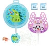 KAKYL-Bulles De Savon Pour Enfant,2 Pcs Baguette À Bulles Ensemble,Ventilateur Bulles Créatif,Machine À Bulles Jouets,Bulles Sticks D'Été Jeux Exterieur Pour Anniversaire,Mariage,Fête