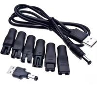 KAKYL-Câble D'Alimentation Usb 5 V Compatible,Chargeur De Rasoir 5 V,6 Fiches Usb Multifonction Pour Tous Les Types De Tondeuses Électriques,Rasoirs,Appareils D'Entretien,Purificateurs D'Air Et Autre