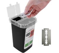 KAKYL-Cas De Distributeur De Lames De Rasoir,Petit Conteneur Portatif De Sharps,Banque De Lame De Rasoir Pour Le Stockage De Lame De Rasoir De Sécurité,Cas D'Élimination De Lame De