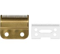 KAKYL-Ensemble De Lames De Rechange Ajustables #1006,1 Lames Fixes En Acier Au Carbone,1 Lame Mobile En Céramique,Ompatible Avec Tondeuses À Cheveux Wahl 5 Star Super Taper 8400(Or)