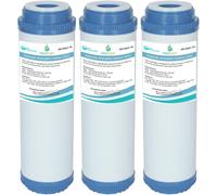 KAKYL-Gac-10 Lot De 3 Cartouches Pour L¿Osmose Inverse-Filtre À Eau Au Charbon Actif Granulaire-Pour L¿Ensemble De La Maison,L¿Eau Potable-25,4 Cm