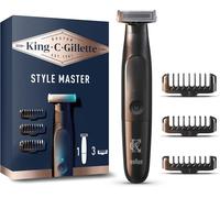 KAKYL-Gillette King C.Tondeuse Électrique Pour Homme,À Barbe Courte De 3 Jours,Avec Une Lame 4D Pour Définir Les Contours Et 3 Sabots Interchangeables Pour Un Rasage Flexible,Rasoir Étanche,Sans Fil