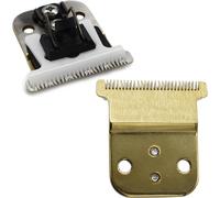 KAKYL-Jeu De Lames De Rechange Type T Professionnelles #32105-Compatible Avec Tondeuses À Cheveux Andis Slimline Pro Li Modèles D7#32655 Et D8#32400 (Doré)
