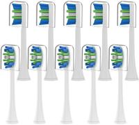 KAKYL-Lot De 10 Brossettes De Rechange Compatibles Avec Les Brosses À Dents Électriques Diamondclean 9000,Protectiveclean 4300 5100,C3,W2,Têtes De Brosse Standard