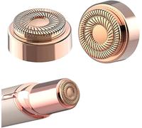 KAKYL-Lot De 2 Têtes De Rechange Pour Épilateur Visage Compatibles Avec Finishing Touch Flawless Génération 2 Rasoir Électrique Pour Lèvres,Menton,Joues (Tête De Rasage Plaquée Or 18 Carats)