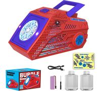 KAKYL-Machine À Bulles Enfants Rechargeable Usb,10 000 Bulles/Min,Jouet À Bulles Portable Avec Lumières Led&2 Solutions Incluses,Pour Anniversaire,Mariage,Fête