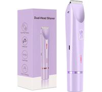 KAKYL-Rasoir Intime Pour Femme-Rasoir Électrique 2 En 1 Pour Femme Avec Peigne Limite Et Lames En Acier Inoxydable-Tondeuse Bikini Sans Fil Pour Visage,Jambes,Aisselles,Humide/Sec (Violet)