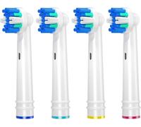 KAKYL-Têtes De Rechange Compatible Avec Oral B,Têtes De Brosse Pour Oral B Vitality Pro Smart Genius Series,Floss Action Tête De Brosse De Remplacement Pour Oral B,4 Pièces
