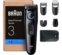 KAKYL-Tondeuse A Barbe Homme Series 3 Bt3565 Noir-Bleu,+6 Outils Pour Tailler Et Créer Son Style,40 Longueurs,Lame Ultra-Affutée,Kit Tondeuse Electrique Sans Fil,3 Sabots,Brosse De Nettoyage
