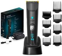 KAKYL-Tondeuse Bamba Precisioncare Titanium.Batterie Avec Autonomie De 60 Minutes.Lames En Acier Inoxydable Avec Revêtement En Titane,3 Peignes Pour Barbe Et Cheveux (Wet&Dry)