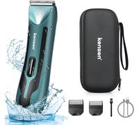 KAKYL-Tondeuse Corps Homme,Tondeuse Intime Homme,Tondeuse Homme Partie Intime Étanche Ipx7 Autonomie 120Min Rechargeable Par Usb Avec Lumière Led Pour Aisselles,Aines,Poils Intimes (Vert)