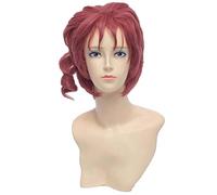 Kakyoin Noriaki JOJO Short Curly Auburn Cosplay Wig Synthetic Hair Halloween Costume Party Play Wigs High Temperature Fiber