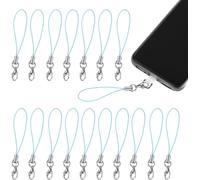 Kal-0 Stück Bleu Clair Mobile Phone Lanyard Strap For Keyrings, Mobile Phone Pendant Loops With Carabiner, Phone Ring Strap, Mobile Phone Charm Cord For Pendents, Usb Key Pendentif