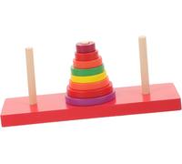 KAL-1 Jeu Ensemble De Jeu En Bois Jouets Énigmes Tour D'Empilage D'Anneaux Tour D'Empilage De Puzzle En Bois Tour Empilable En Bois Empiler La Tour De Hanoi Blocs Parent- Bambou
