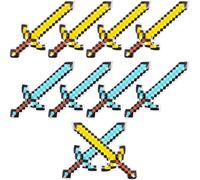 KAL-10 Pcs Gonflables Épées Set, 63 Cm Épée Gonflable Pixel, Épée De Pirate Gonflable Eenfant, Pixel Épées Gonflable Enfant, Pour Cosplay, Piscine, Pirate Thème Fête, Costumées Accessoires