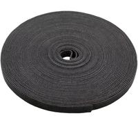 KAL-10M Attache-Câbles Velcro, 10Mm Bande Velcro Réutilisable Fermoir Adhésif Cable Double Face Pour Organisateur De Câbles (Noir)