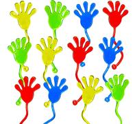 Kal-12pcs Mains Collantes, Jouets Extensibles Paumes Sticky Hands, Jouets Fantaisie Pour Enfants,Remplisseurs De Sacs De Fête,Fournitures De Fête Cadeaux Anniversaire Pour Enfants Garçons Filles